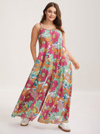 Vivid Groove Stretchy Adjustable Jumpsuit