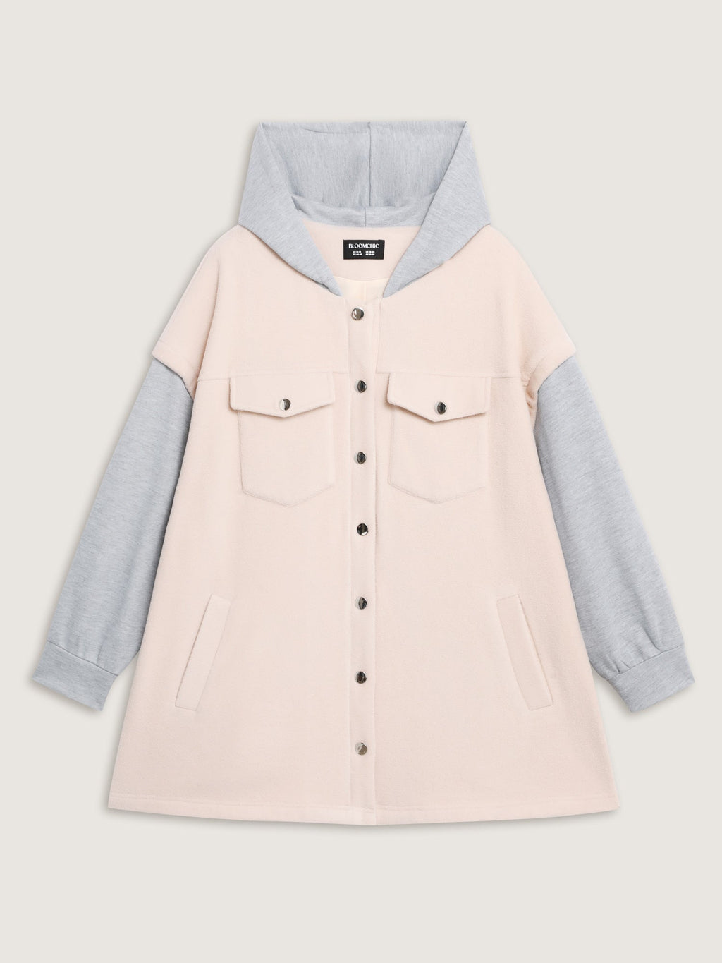 2-In-1 Button Hooded Coat