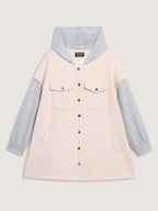 2-In-1 Button Hooded Coat