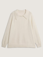 2 In 1 Shirt Collar Relaxed Fit Pullover