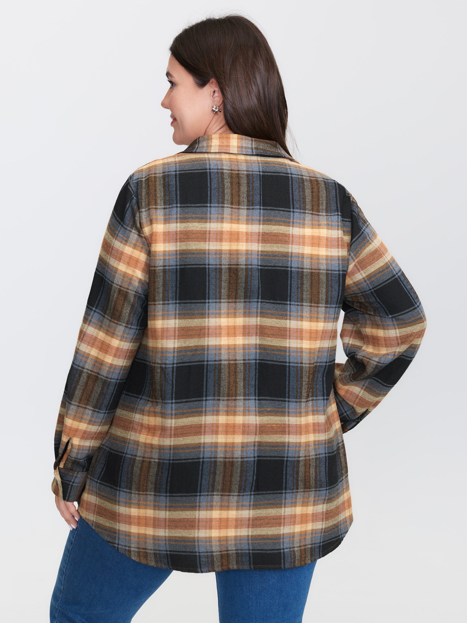 Plaid Print Button Down Shirt