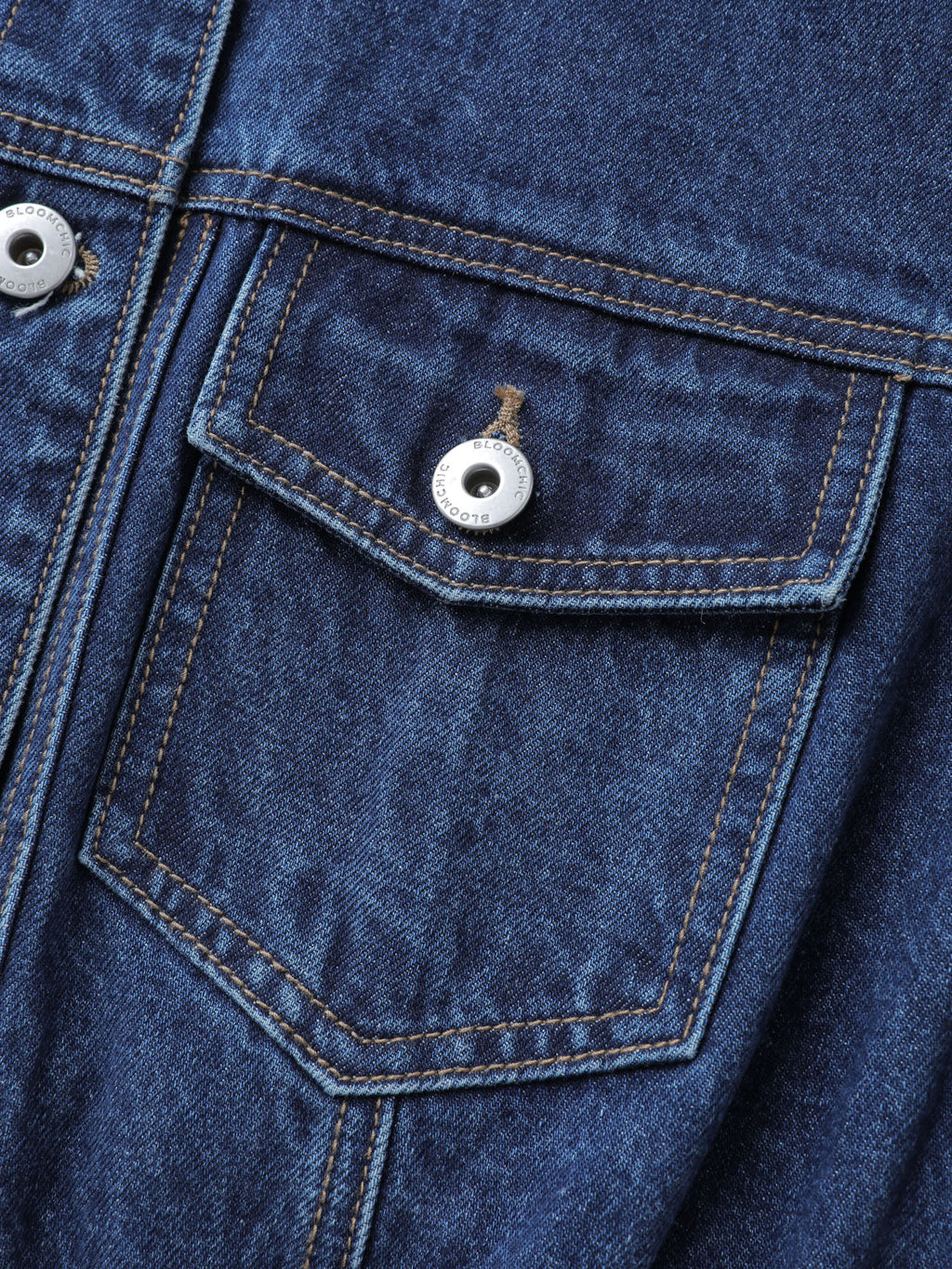 Supersoft Stretchy Waist Button-Down Denim Jacket