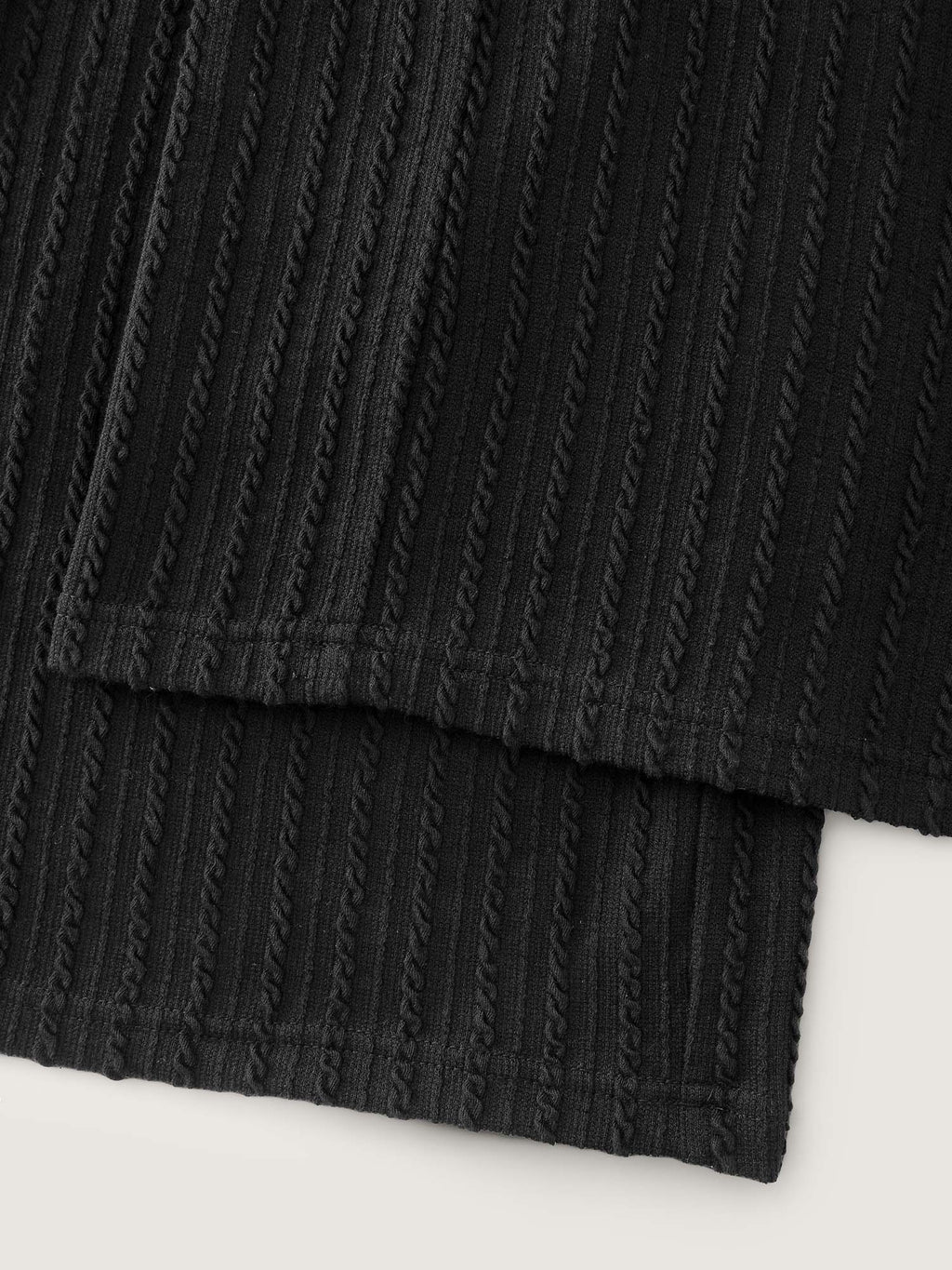 Stretchy Cable Knit Wide Leg Pants