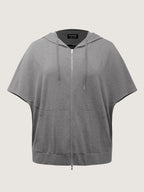 Supersoft Cloak Style Zipper Hooded Jacket