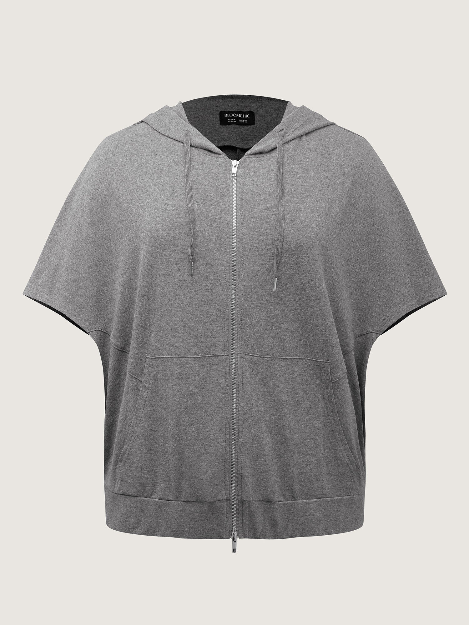 Supersoft Cloak Style Zipper Hooded Jacket