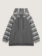 Supersoft Stripe Contrast Stretchy Hoodie Jacket