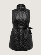 Quilted Cotton Waist-Tie Vest