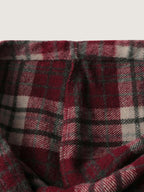 Plaid Fleece Hooded Button Coat