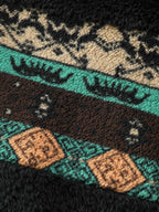 Geometric Print Zipper Collar Sweatshirt