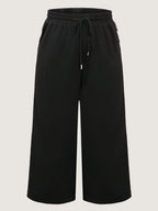 Embroidered Side Panel Stretchy Pants
