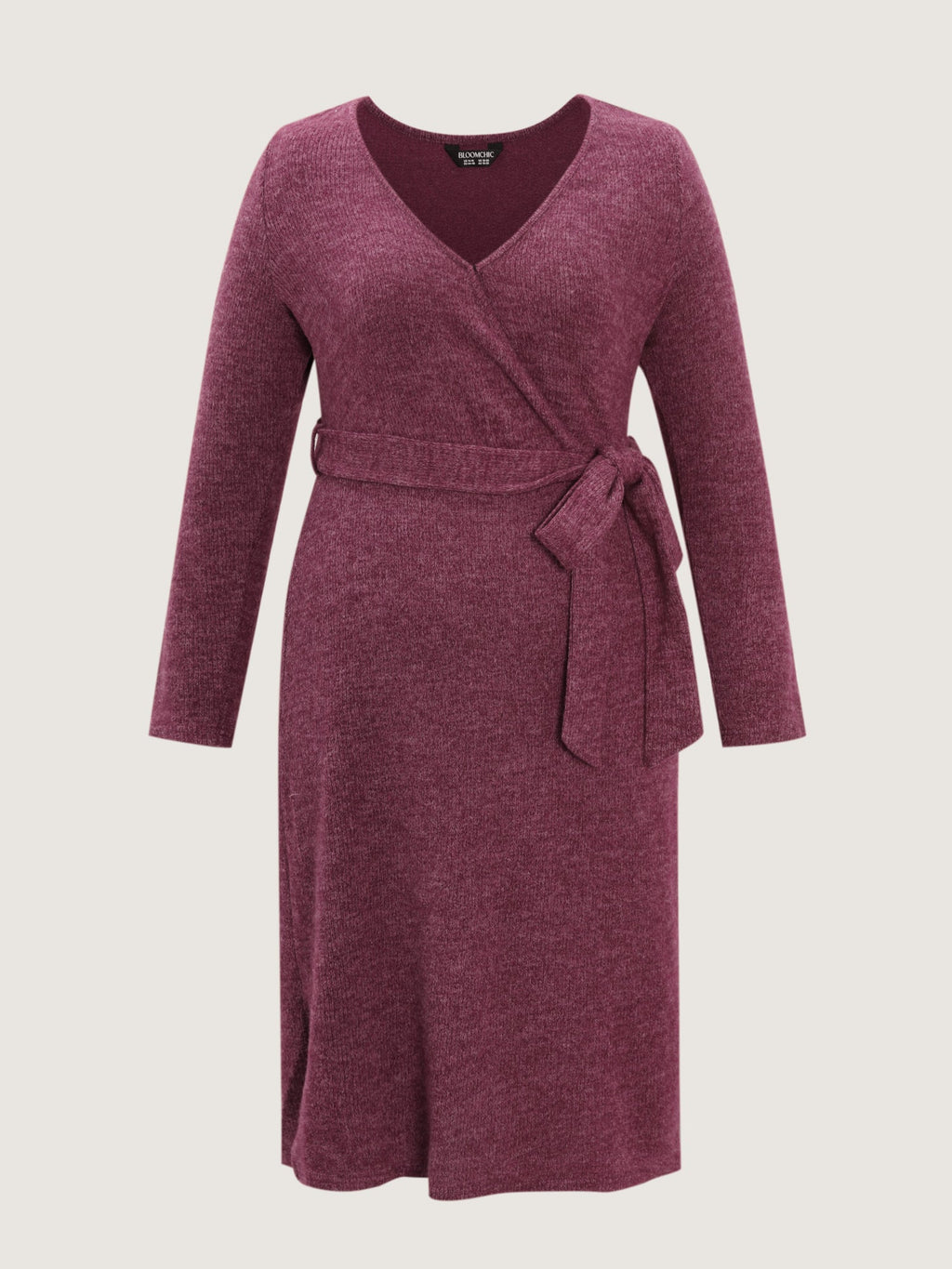 Supersoft Color Blend Knit Belted Midi Dress