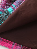 Fluffy Texture Plaid Button-Front Coat