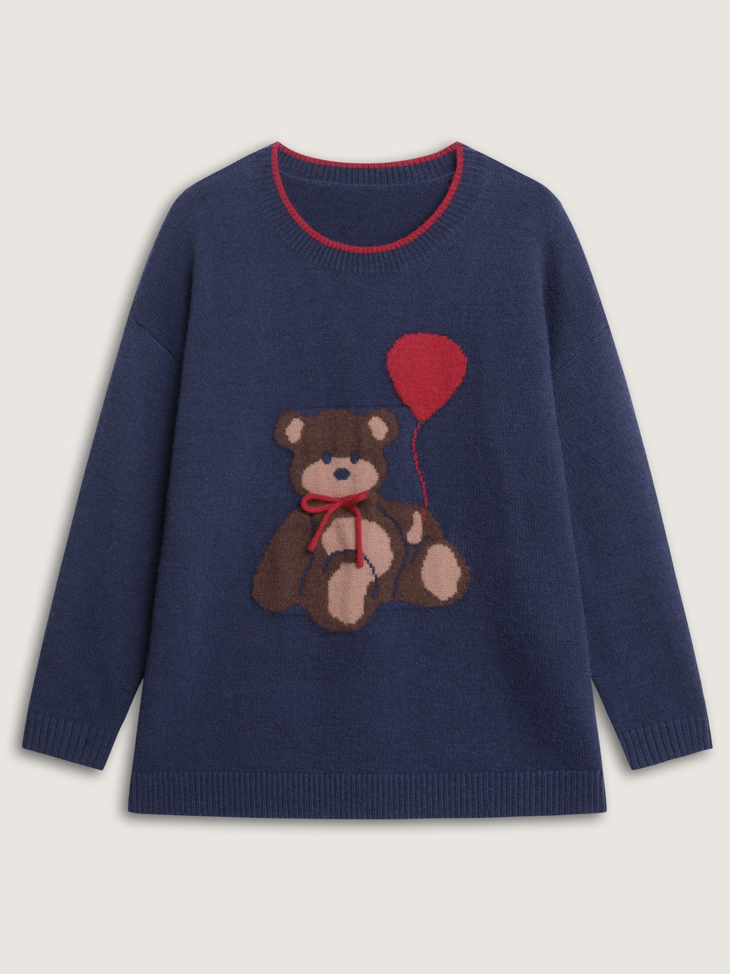 Teddy Bear Balloon Print Pullover
