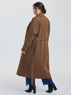 Double Button Belted Trench Coat