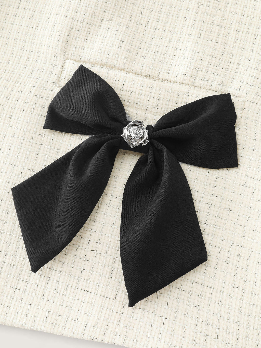 Tweed Bowknot Cropped Coat