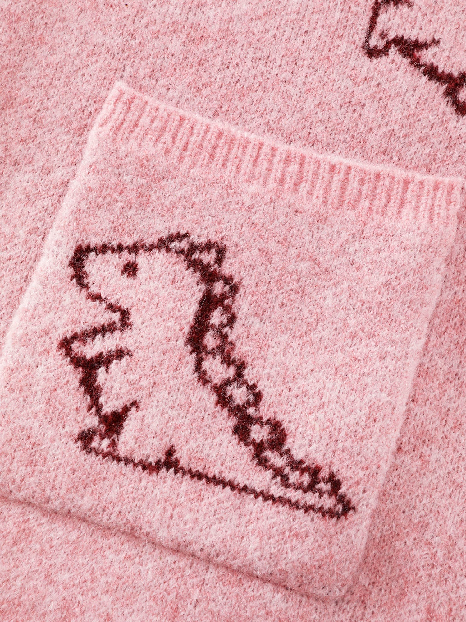 Jacquard Dinosaur Print Knit Cardigan