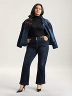 Supersoft Essentials Solid Funnel Neck Knit T-shirt