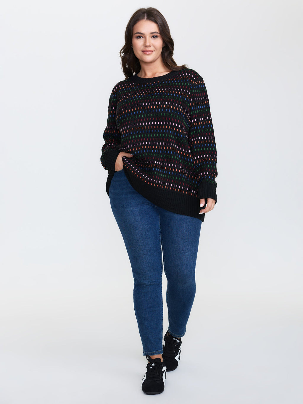 Colorful Polka Dots Stretchy Pullover