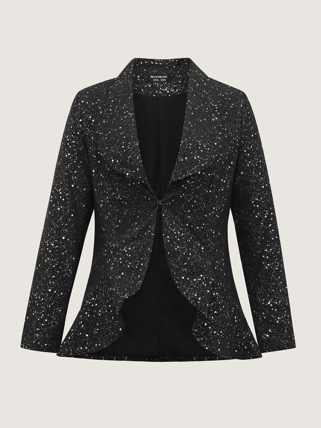 Gold Stamped Ruffled Edge Coat