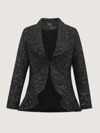 Gold Stamped Ruffled Edge Coat