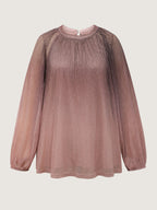 Color Gradient Textured Flowy Blouse