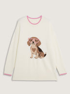 Cute Pet Pattern Jacquard Pullover