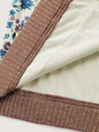 Floral Print Color Contrast Jacket