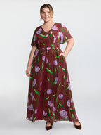 Hidden Zipper Floral Layered Pockets Jumpsuit