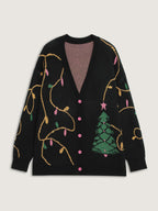 Merry Bright Button Knit Cardigan