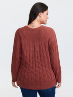 Crew Neck Cable Knit Pullover