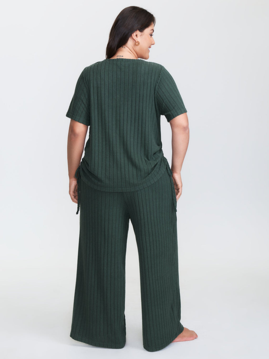 Textured Stretchy Adjustable Tie Lounge Set