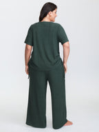 Textured Stretchy Adjustable Tie Lounge Set