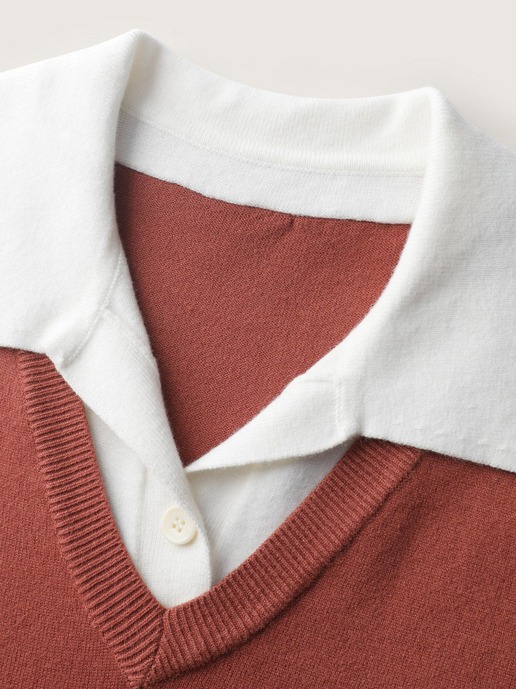 Supersoft 2-in-1 Polo Collar Color Contrast Pullover