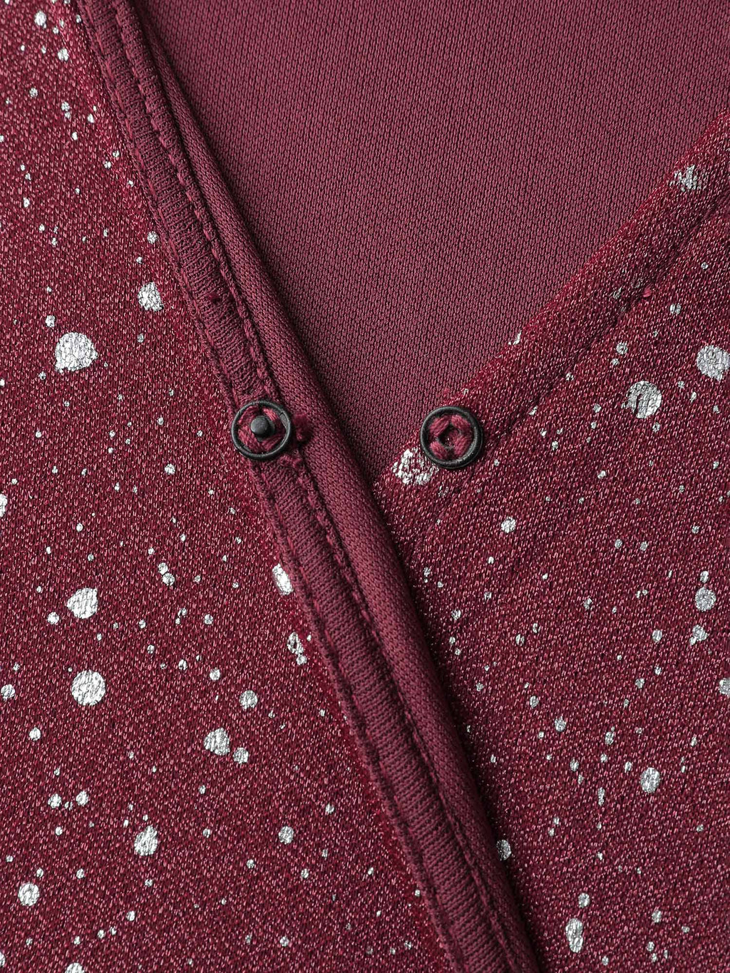 Shimmery Hot Stamp Stretchy Slit Maxi Dress