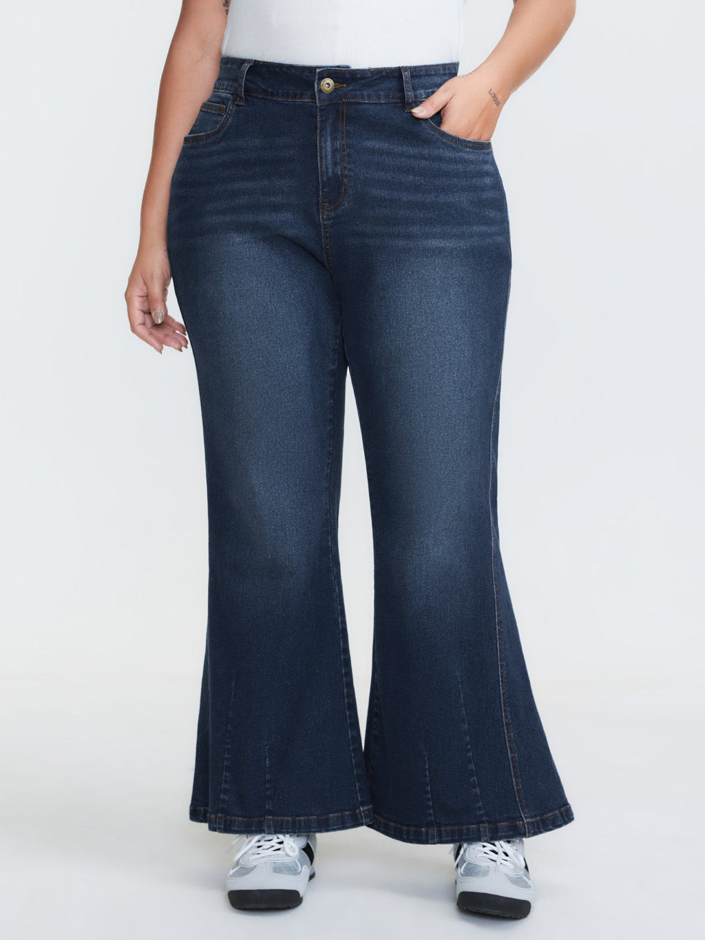 Mid-Rise Flare Hem Jeans