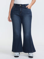 Mid-Rise Flare Hem Jeans