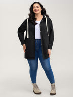 Contrast Pockets Button-Front Coat