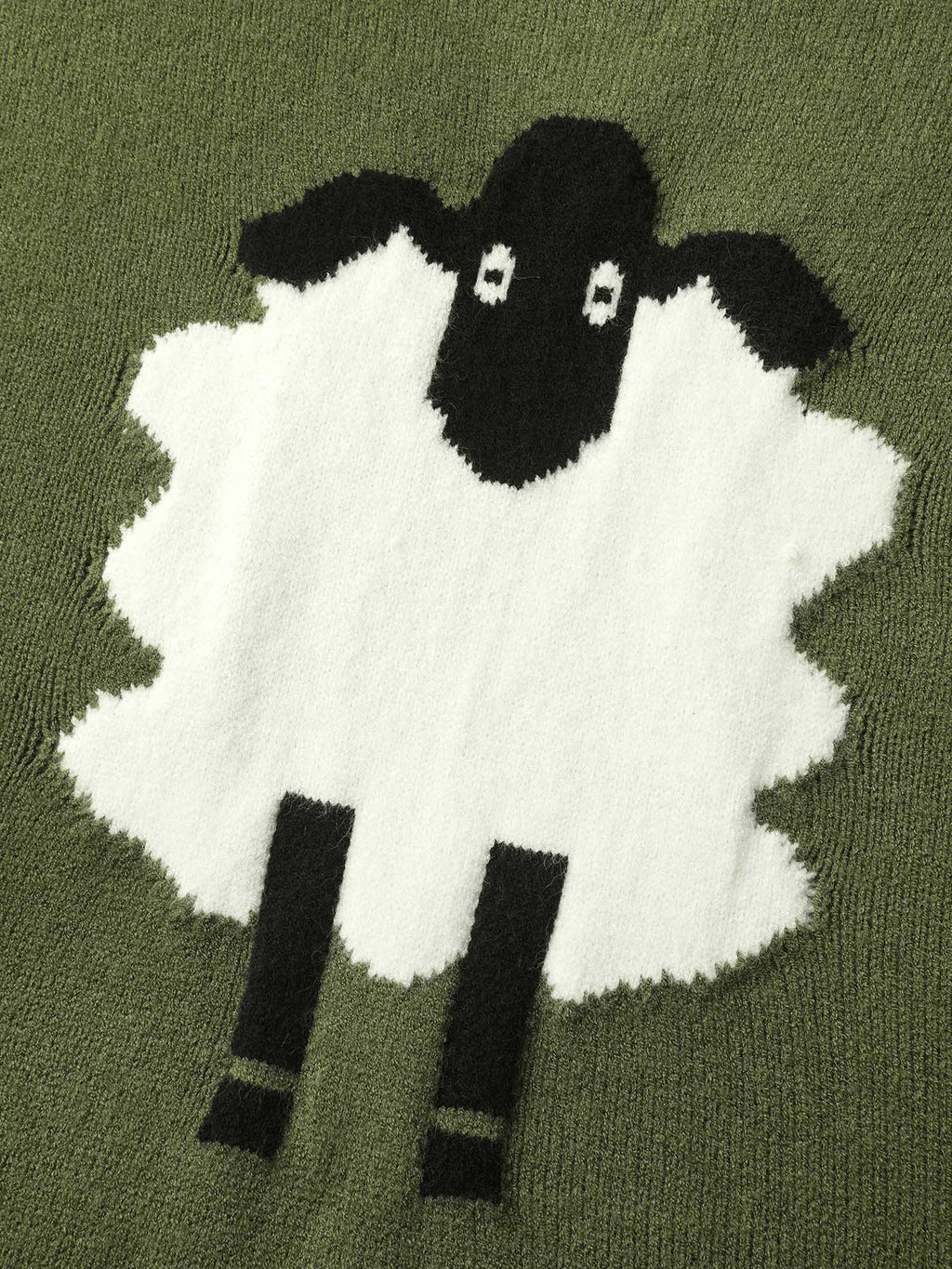 Sheep Pattern Balloon Sleeve Pullover