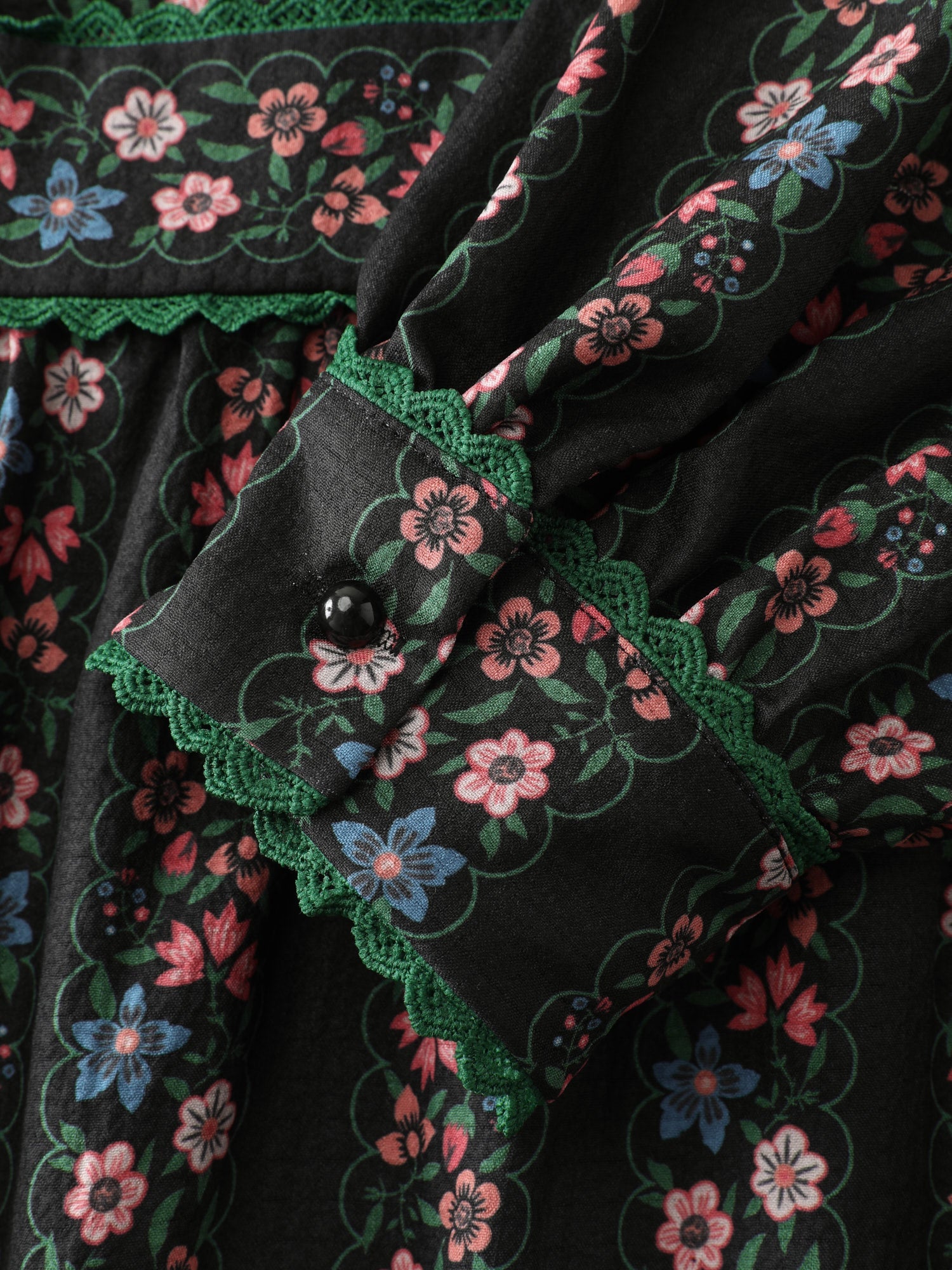 Retro Floral Stripe Tiered Maxi Dress