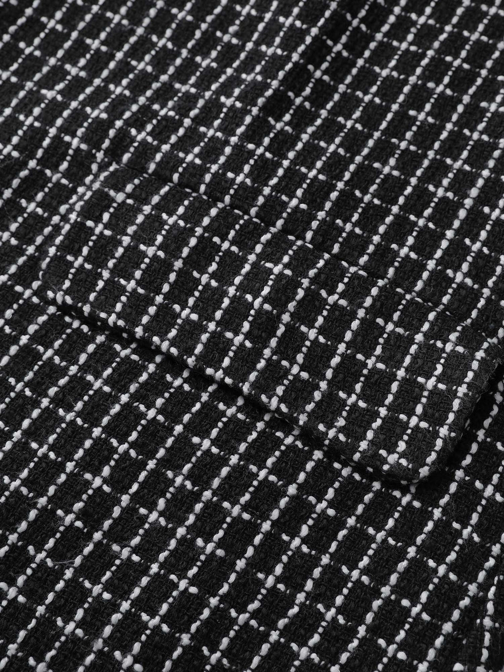 Tweed Long Pockets Notched Lapels Vest