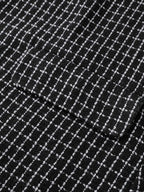 Tweed Long Pockets Notched Lapels Vest