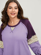 Color Contrast Waffle Knit T-Shirt