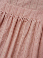 Cotton Square Neck Ruffled Sleeve Shirt