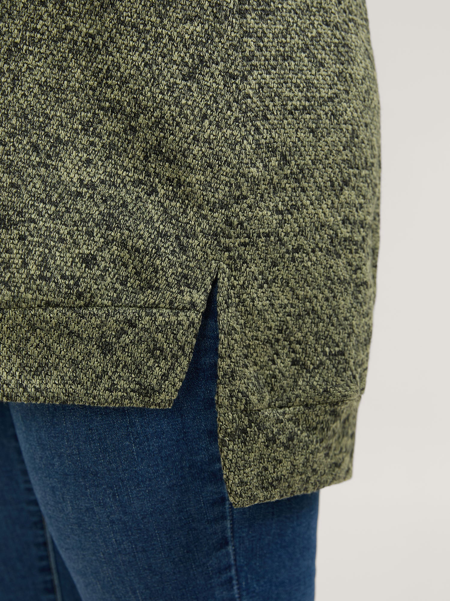 Relaxed Fit Split Hem Pullover