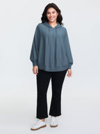 Supersoft Hooded Arc Hem Dolman Pullover