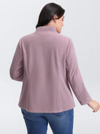 Velvety-Feel Pockets Zipper Jacket