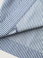 Denim Stripe Zipper-Front Jacket