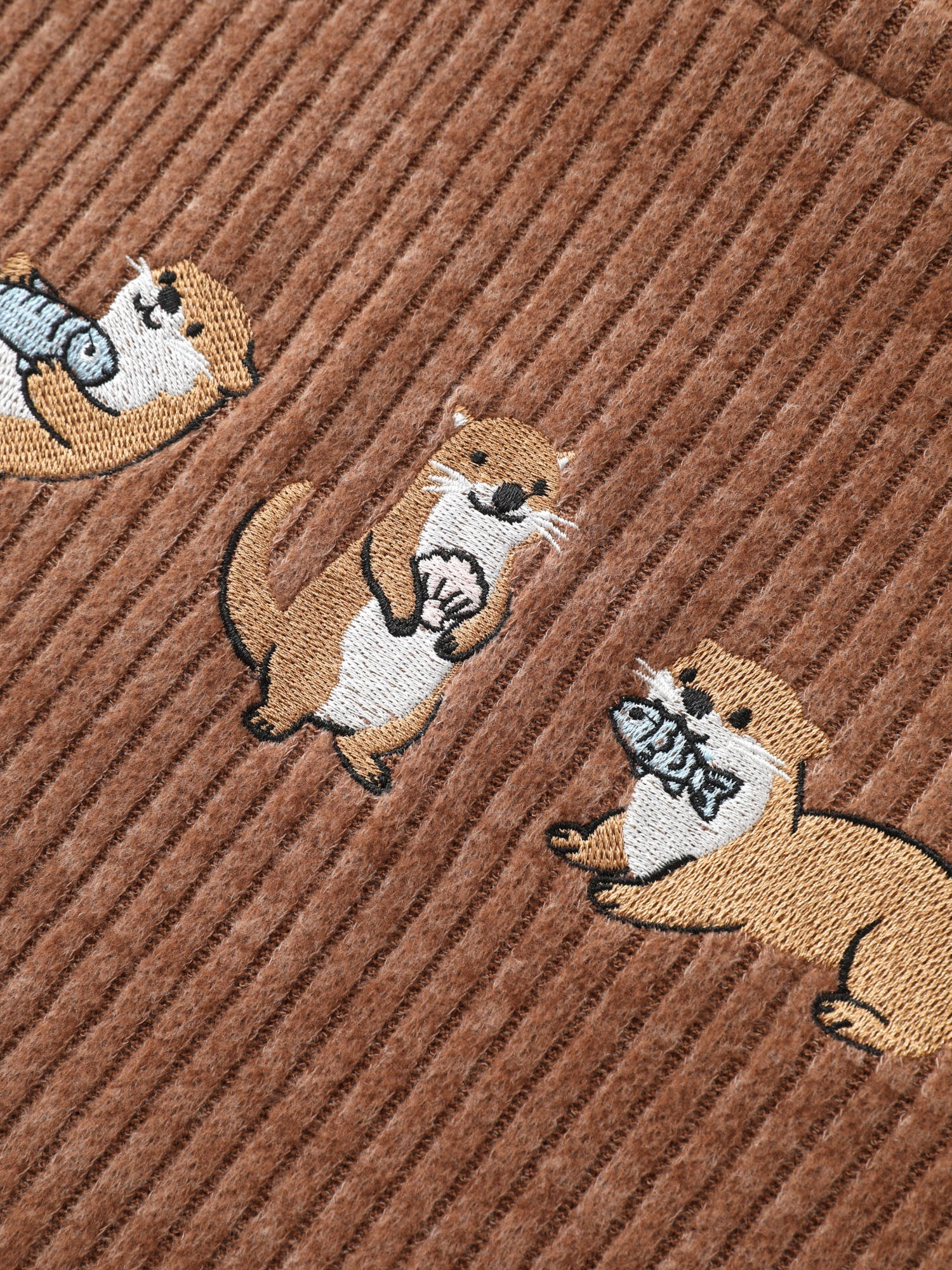 Happy Otter Embroidered Sweatshirt