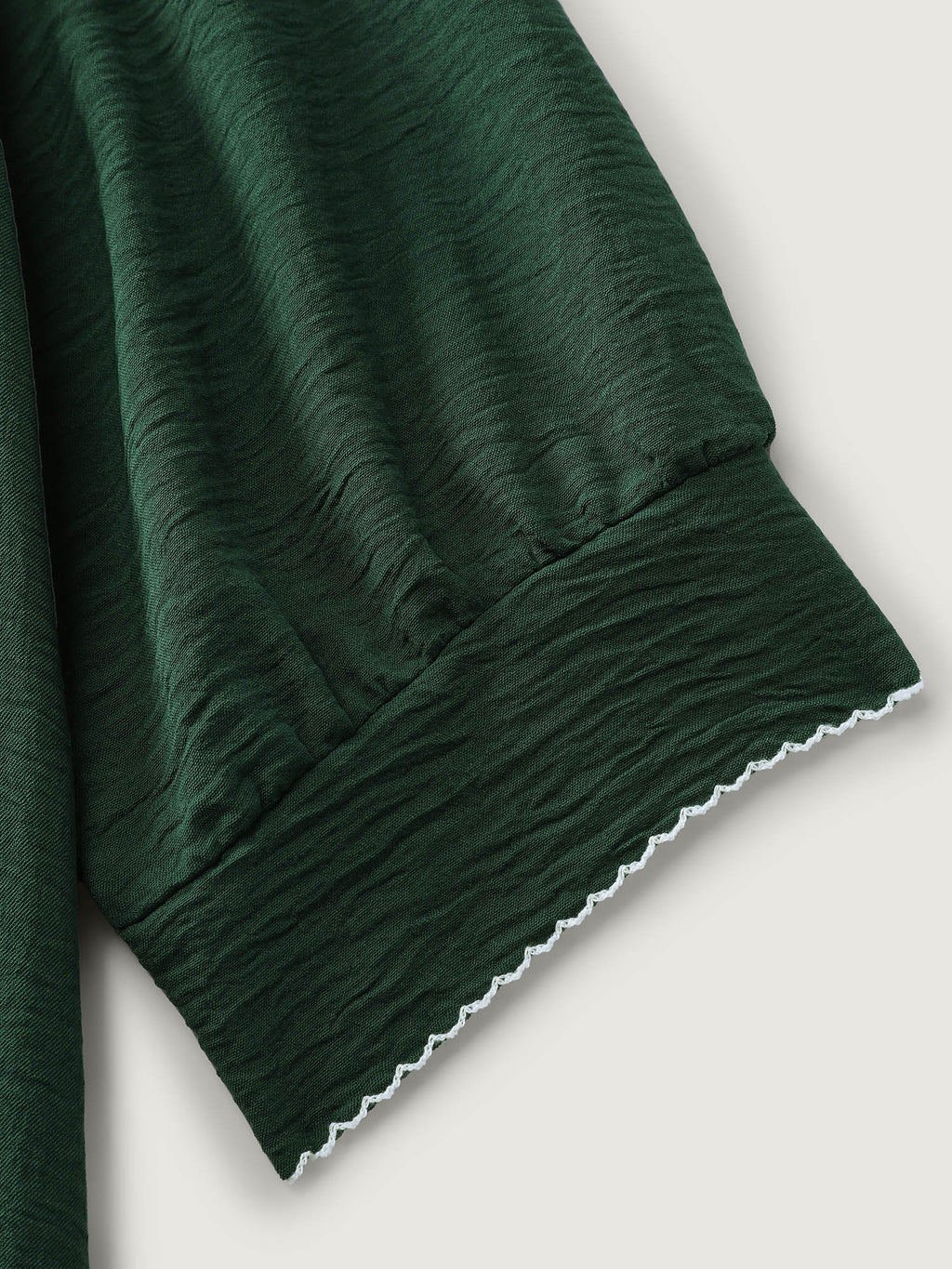 Ruffled Neck Tiered Button Knee-Length Dress