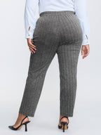 Stretchy Herringbone Pull-On Pants